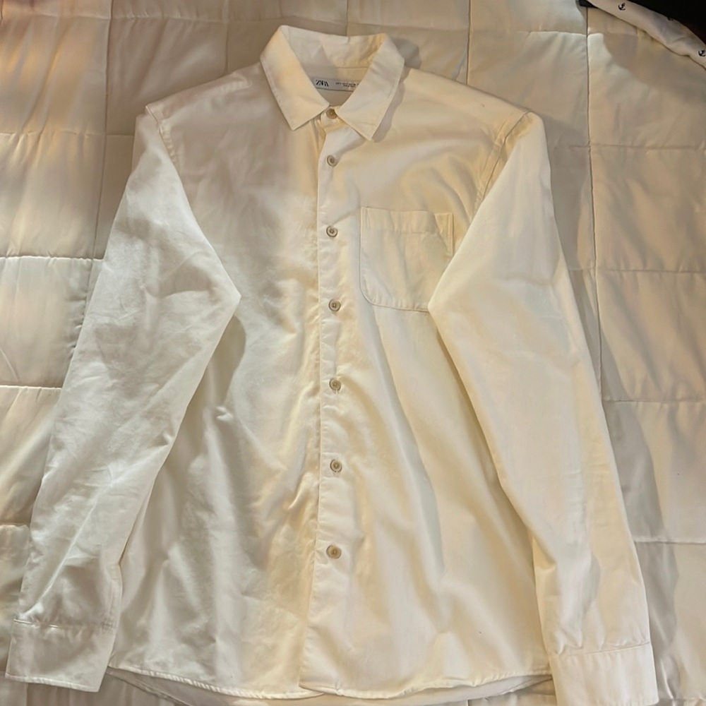 Zara soft cotton button up